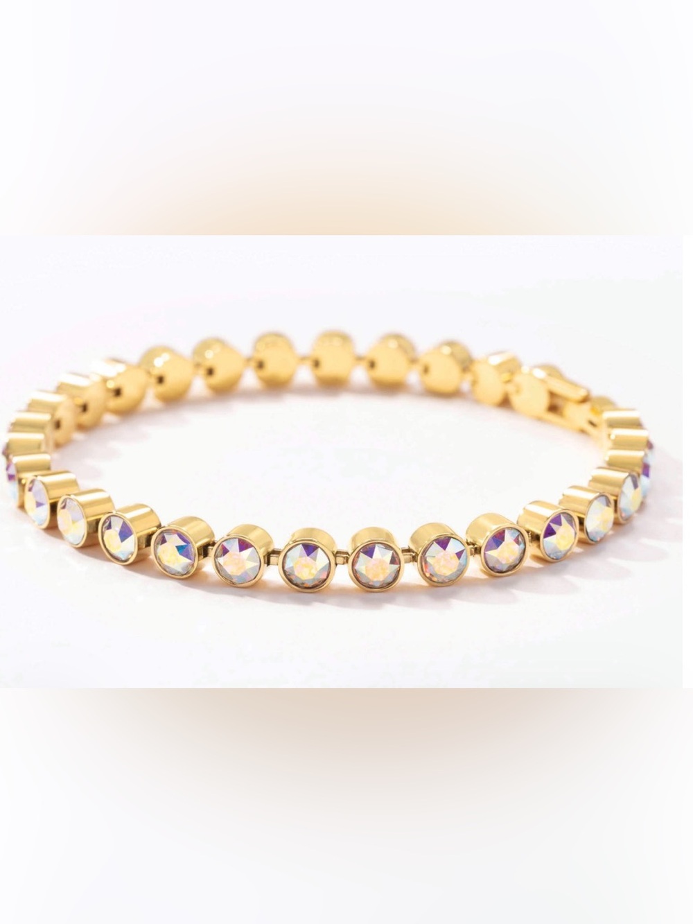Touchstone Crystal Mini ice bracelet Golden aurore boreale BNIB stunning!